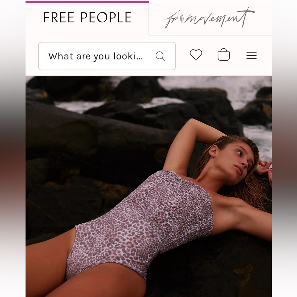 Free People strapless one piece swimsuit